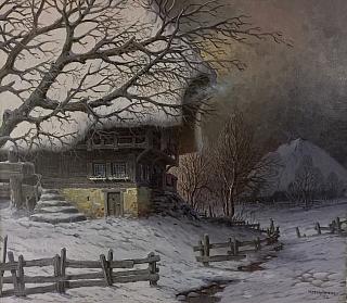 Hauptmann, Schwarzwaldhaus, 1932, OelLw, 70x80cm